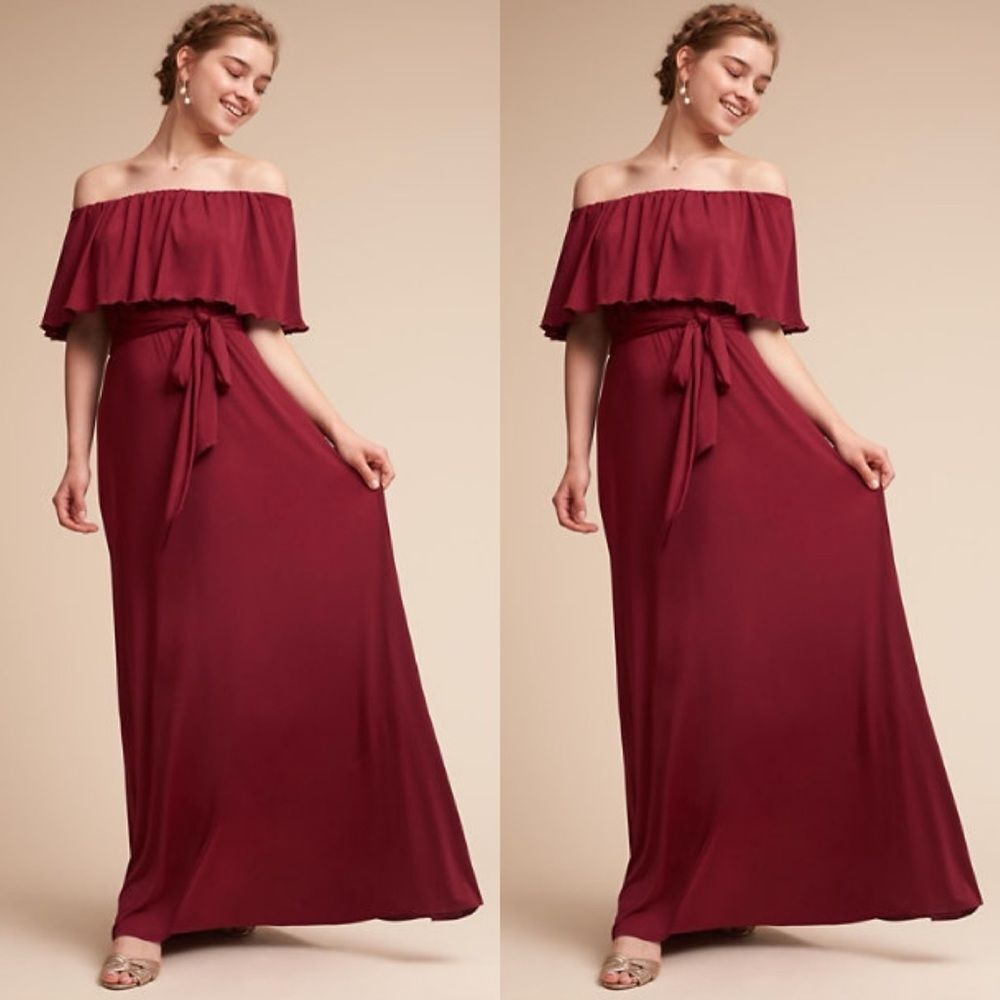 New Anthropologie BHLDN Twobirds MAYA Burgundy